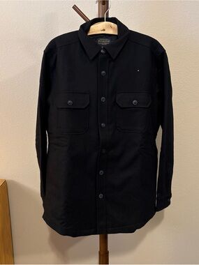 Pendleton Men's Black Button-Front Wool Shirt Jacket